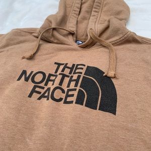 Tan North Face sweatshirt